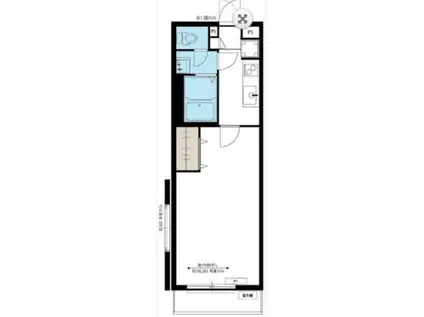 リブリ・桜川(1K/2階)の間取り写真