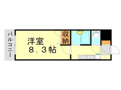 ルモールTJ(1K/3階)の間取り写真