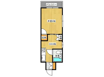 房尾本店横川駅前ビル(1DK/7階)の間取り写真