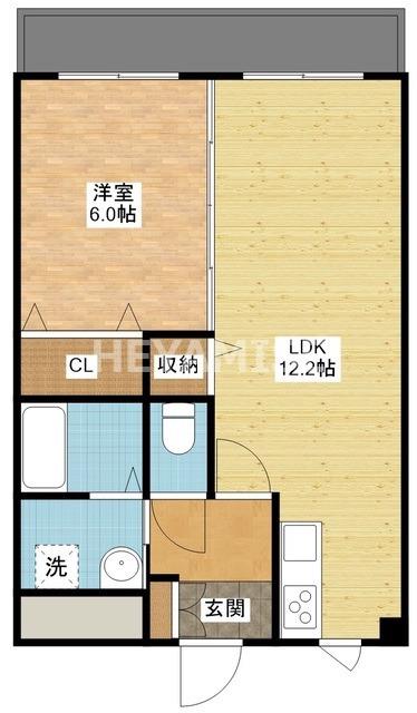 フィーノアイプロ(1LDK/3階)の間取り写真