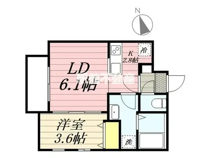 CHERIM西鉄久留米IV(1LDK/1階)の間取り写真