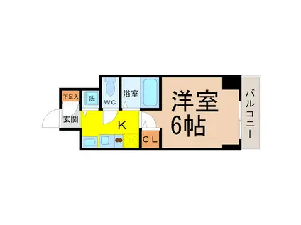 プレサンス鶴舞グリーンパーク(1K/9階)の間取り写真