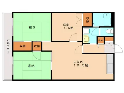 長谷川ビル(3LDK/3階)の間取り写真