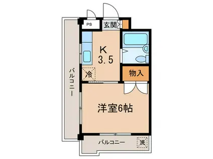 泉ハイツ(1K/4階)の間取り写真