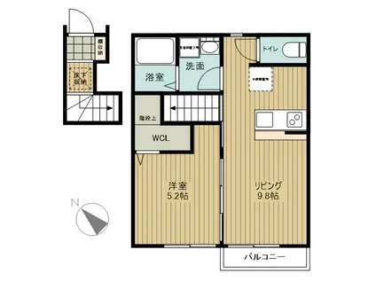 ROOM8(1LDK/2階)の間取り写真