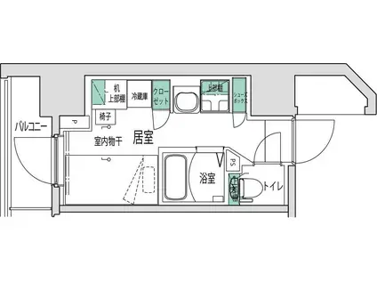 キャンパスヴィレッジ溝の口(ワンルーム/4階)の間取り写真