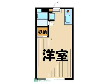 ポルシェ中山町(ワンルーム/2階)の間取り写真