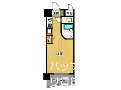 ルネスロワール天神サウス(ワンルーム/4階)の間取り写真