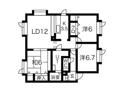 ハイムソレイユ(3LDK/2階)の間取り写真
