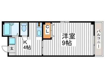 アドバンスYK(1K/3階)の間取り写真