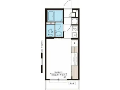 リブリ・石川町(1K/1階)の間取り写真