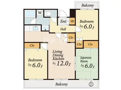 レジデンス光和115(3LDK/2階)の間取り写真
