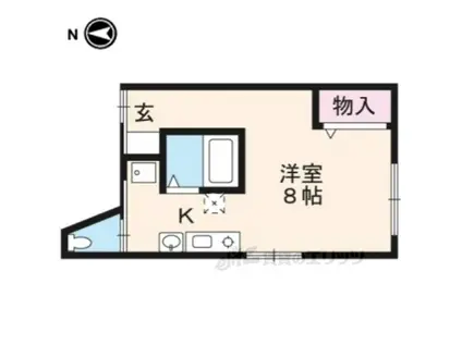 西京極みのりビル(ワンルーム/2階)の間取り写真