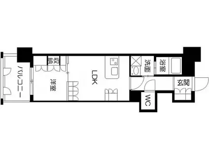 サンロージュ薬院駅前(1LDK/12階)の間取り写真