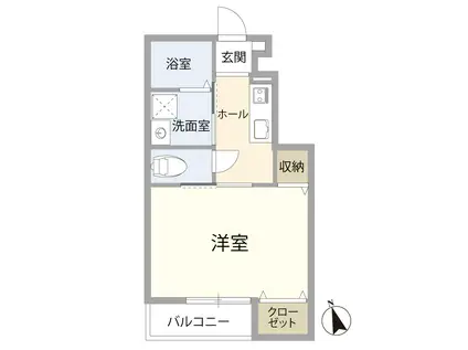 レチエVI(1K/1階)の間取り写真