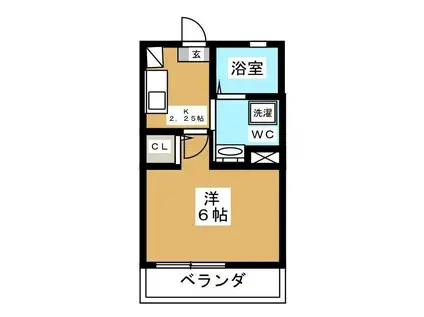 GRANDIA東船橋(1K/3階)の間取り写真