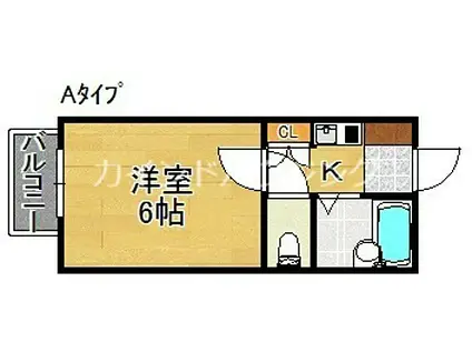 三研BLDロイヤル本館(1K/5階)の間取り写真