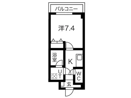 プリミエール鳥居松II(1K/5階)の間取り写真