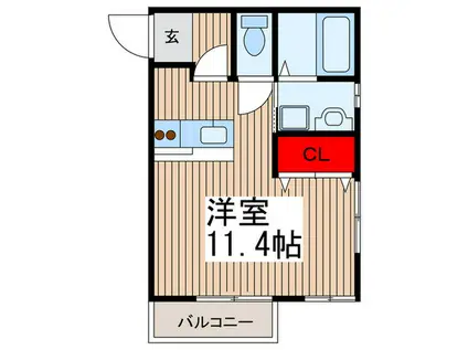 メゾン・ベール(ワンルーム/2階)の間取り写真