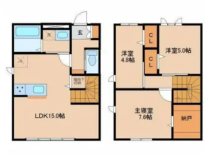 FRIEDEN(3LDK/1階)の間取り写真