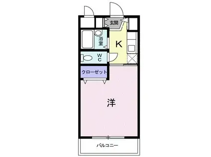 さくらそう 上野(1K/2階)の間取り写真