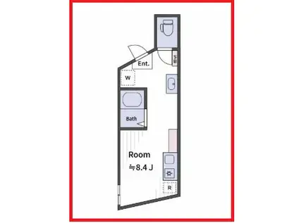 リズ西日暮里(ワンルーム/1階)の間取り写真
