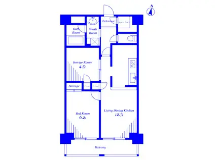 レジデンス浦和前地(1SLDK/3階)の間取り写真
