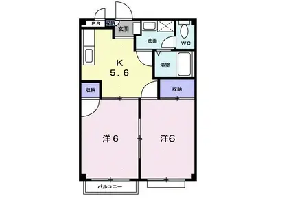 スプリングタクト(2K/1階)の間取り写真