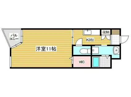 F.O.S SQUARE(1K/2階)の間取り写真