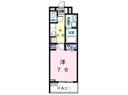 エクセルシオールII(1K/3階)の間取り写真