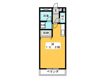 プチコート(ワンルーム/1階)の間取り写真