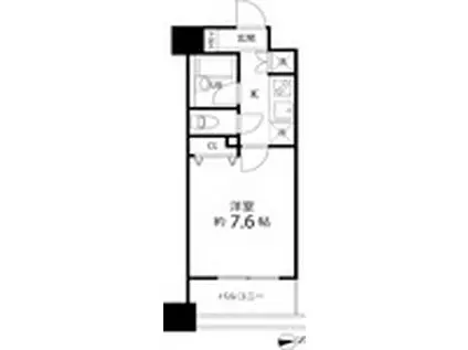 スペーシア秋葉原(1K/12階)の間取り写真