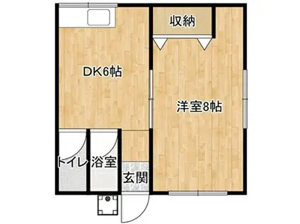 三木市大塚1丁目アパート(1DK/2階)の間取り写真