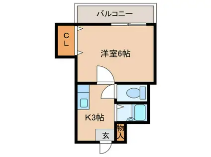 ユウセイ丸進ビル(ワンルーム/3階)の間取り写真