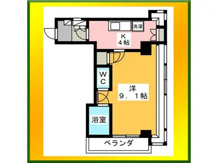 エクセル東伏見(1K/3階)の間取り写真