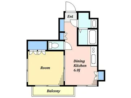 グロントホーム(1DK/2階)の間取り写真