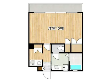 シティマンション新屋敷(1K/8階)の間取り写真