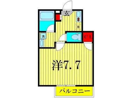 ミニフラット18(1K/1階)の間取り写真