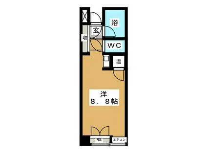 森ビル(ワンルーム/4階)の間取り写真