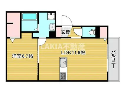 グリーンスコープD-ROOMII・III III(1LDK/3階)の間取り写真