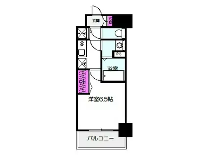 アドバンス大阪バレンシア(1K/14階)の間取り写真