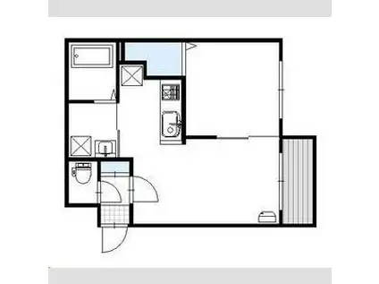 リヴィエール麻生(1LDK/1階)の間取り写真