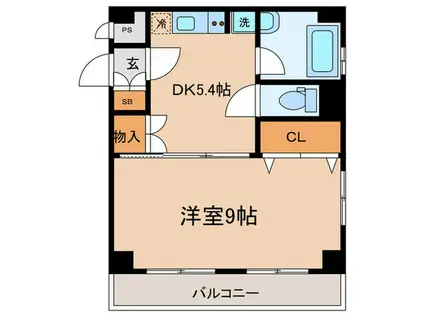 トーシンハイツ碑文谷(1DK/2階)の間取り写真