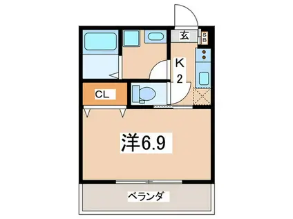 アークフォート杉田(1K/2階)の間取り写真