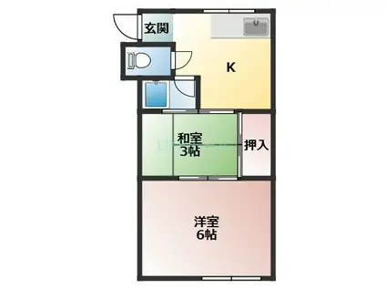 アイエスエイトクファーム(2K/1階)の間取り写真