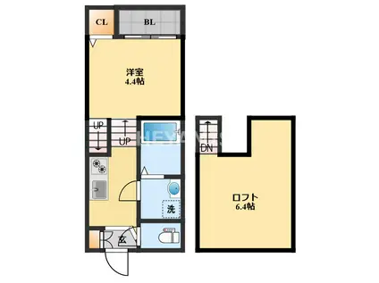 MODERN PALAZZO 小船越 SUNNY HILL(1SK/1階)の間取り写真