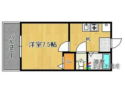 ニューサンコーポ(1K/2階)の間取り写真