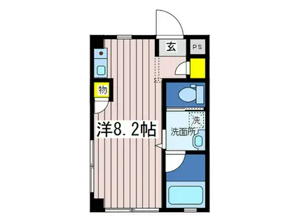 K・C・KASAMA(ワンルーム/2階)の間取り写真