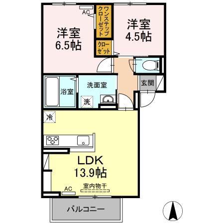 プレジデント持田 A棟(2LDK/3階)の間取り写真