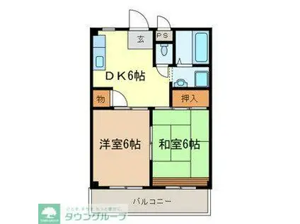 メゾン長栄2 912387(2DK/1階)の間取り写真